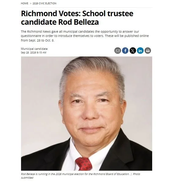 Check out Rod's profile in the Richmond News!
